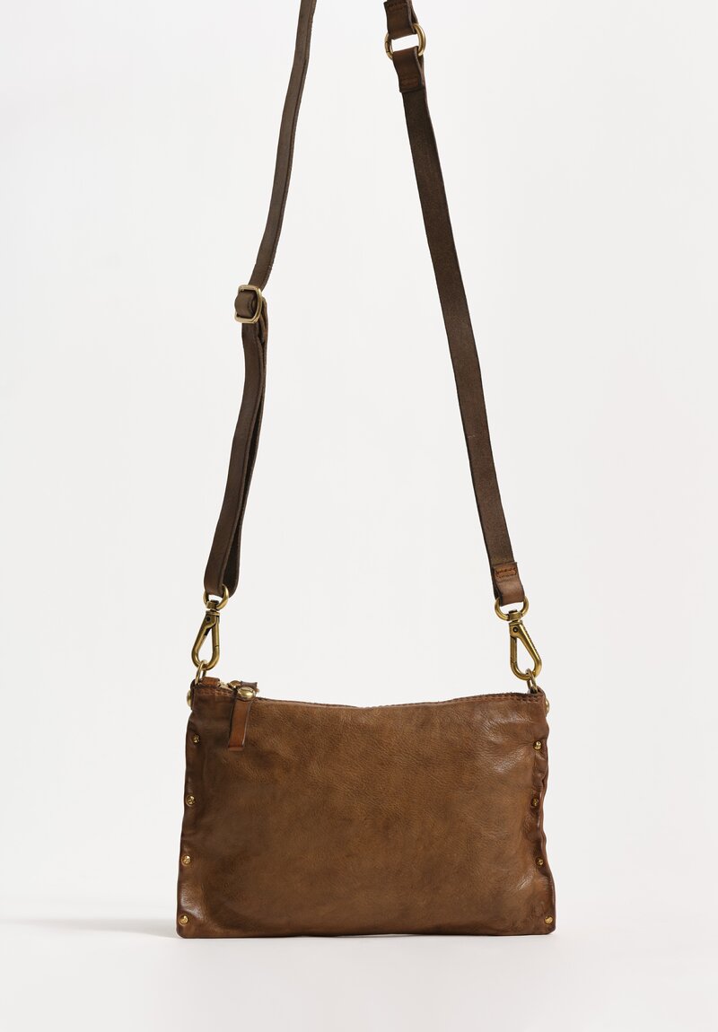 Campomaggi Studded Leather Convertible Pouch Military Olive