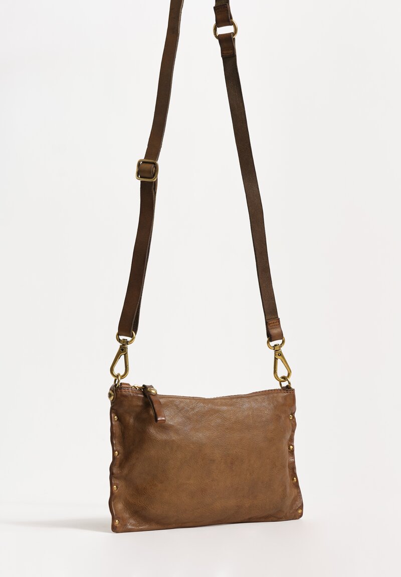 Campomaggi Studded Leather Convertible Pouch Military Olive