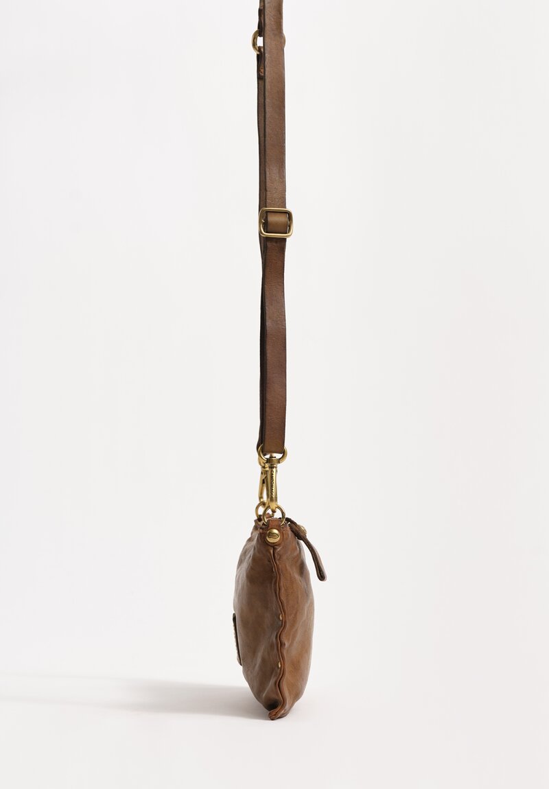 Campomaggi Studded Leather Convertible Pouch Military Olive