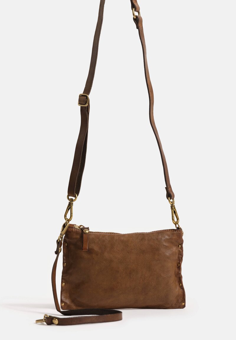 Campomaggi Studded Leather Convertible Pouch Military Olive
