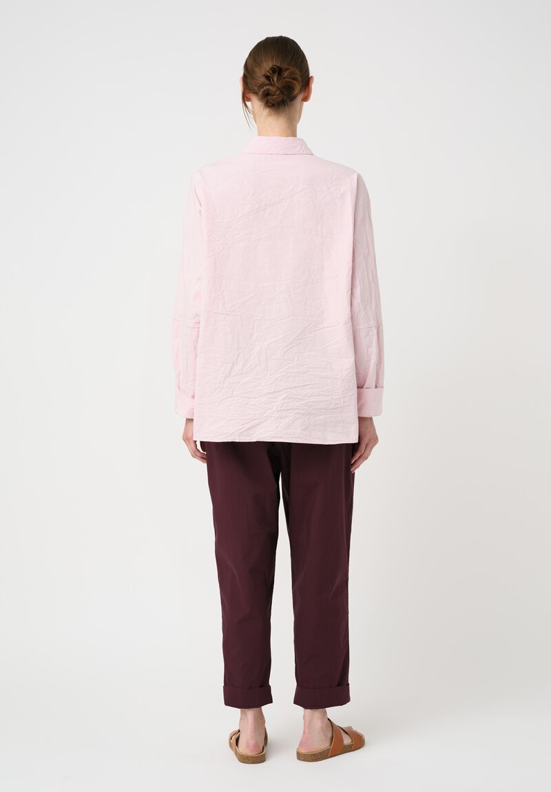 Casey Casey Washed Paper Cotton Waga Shirt in Pink