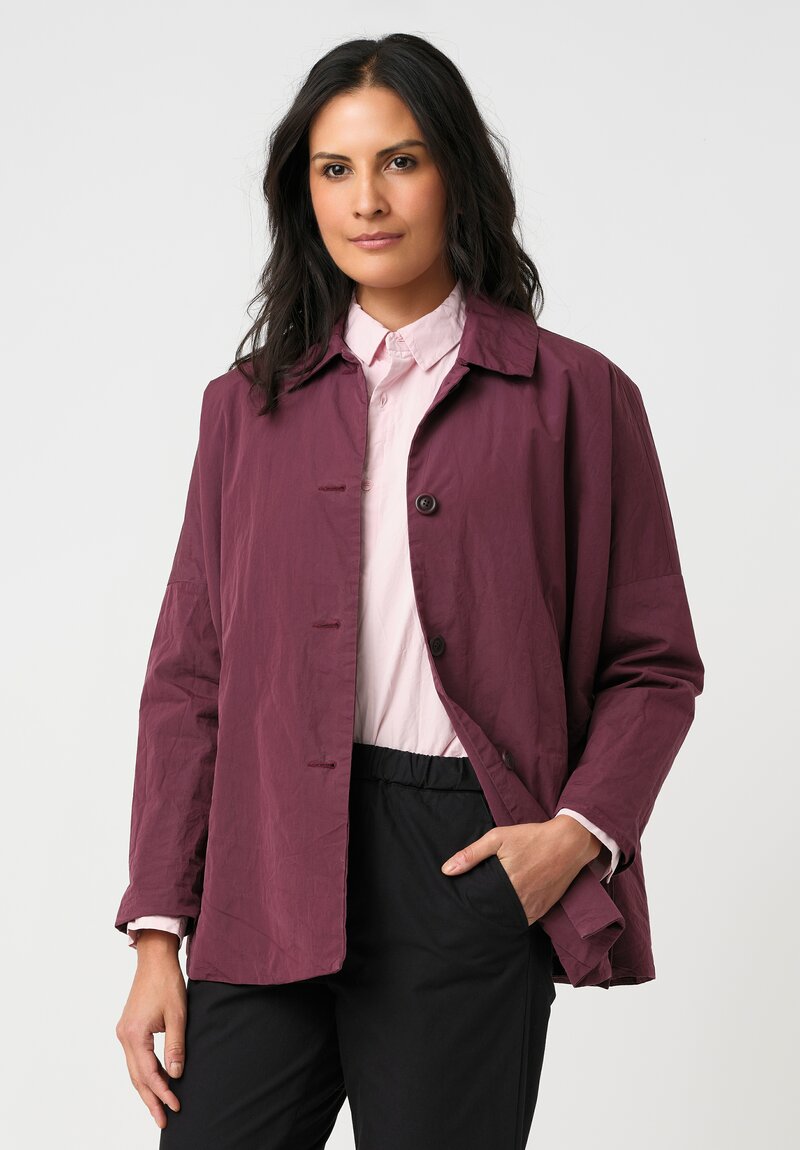 Casey Casey Double-Faced Washed Cotton Taffeta Sunny Bab Jacket in Auburn Purple