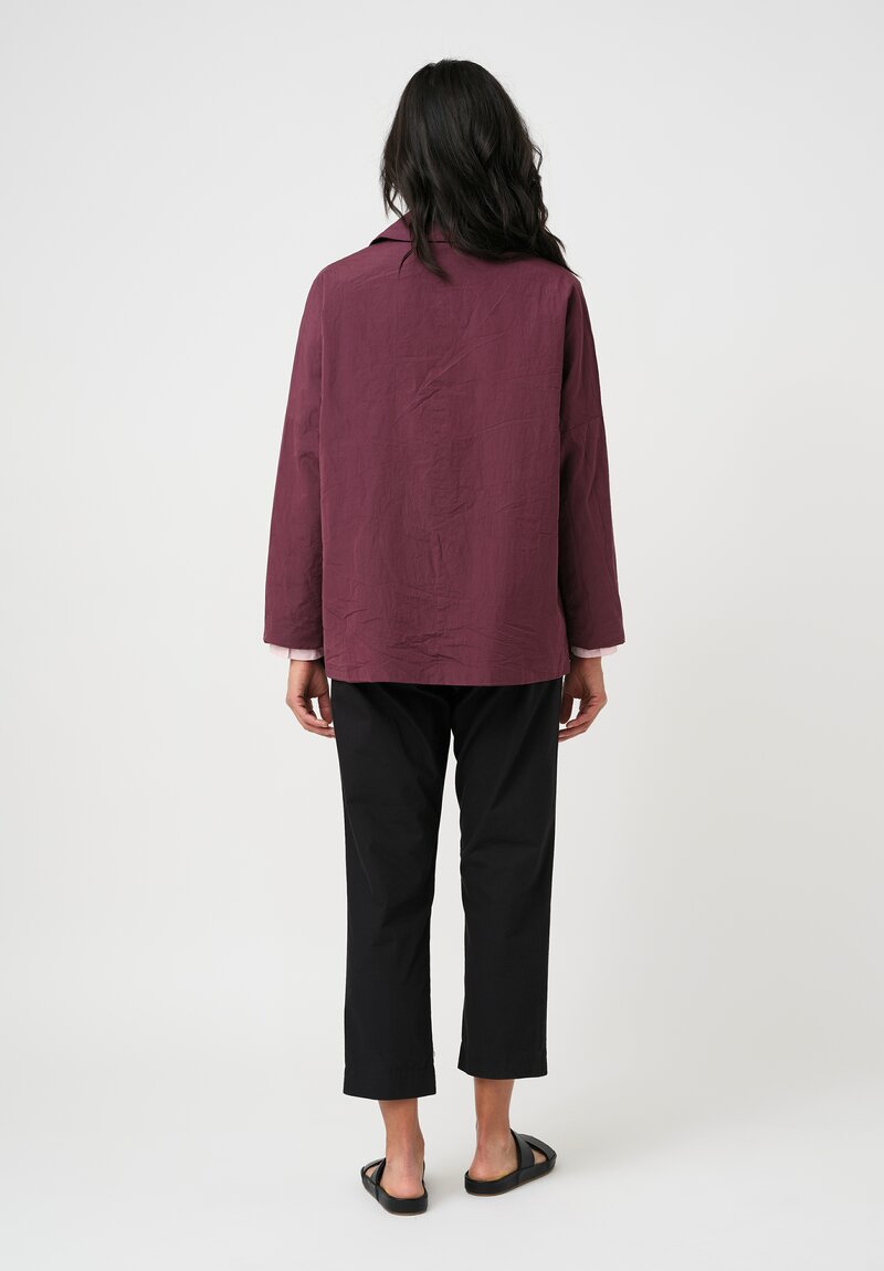 Casey Casey Double-Faced Washed Cotton Taffeta Sunny Bab Jacket in Auburn Purple