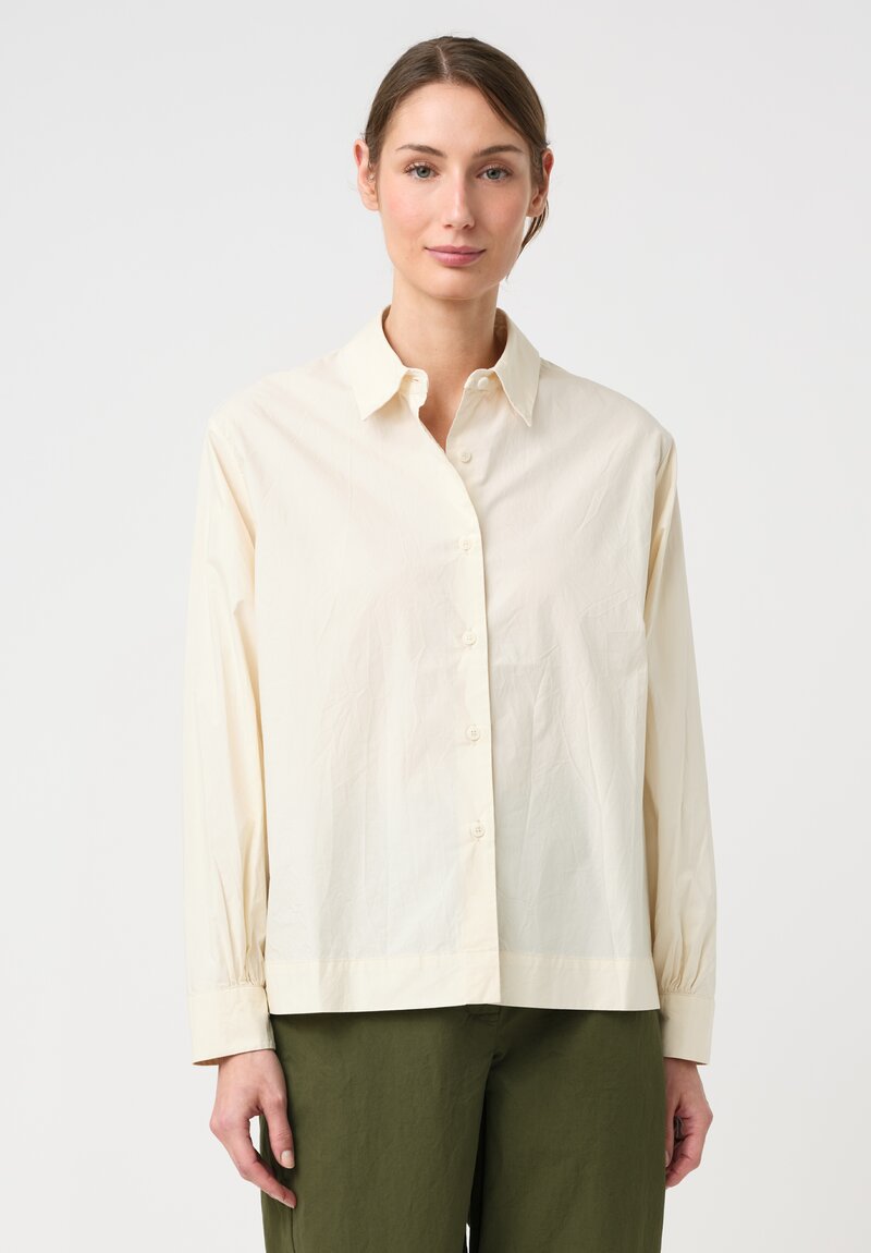 Casey Casey Washed L Cotton Biggy Shirt in Fresco Cream