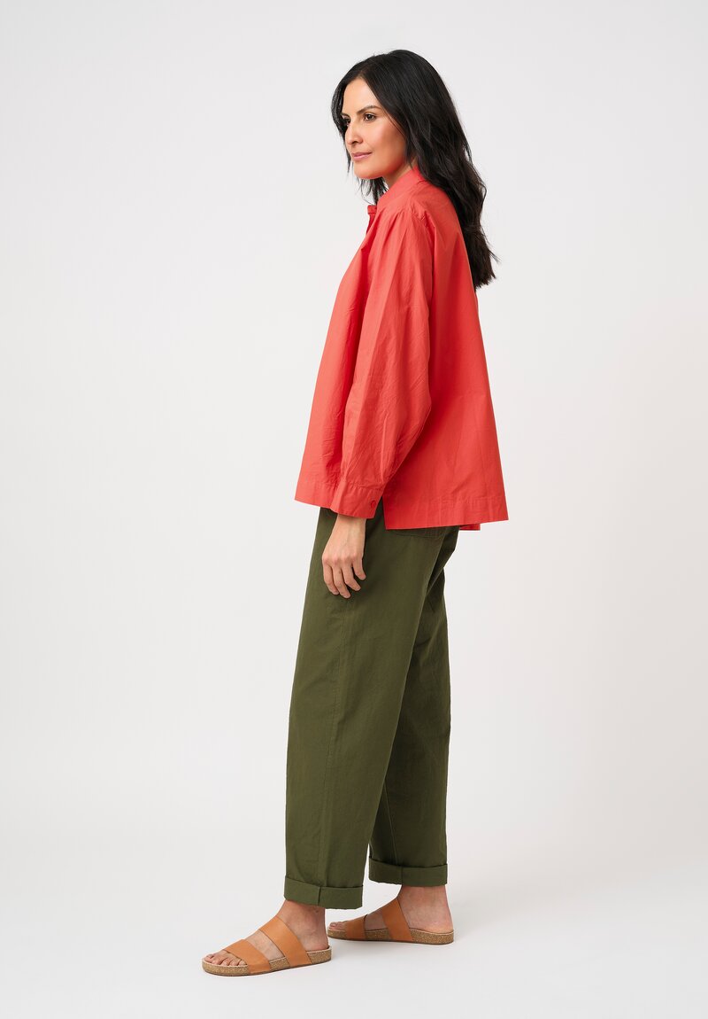 Casey Casey Washed Cotton L Cot Biggy Shirt in Fury Orange