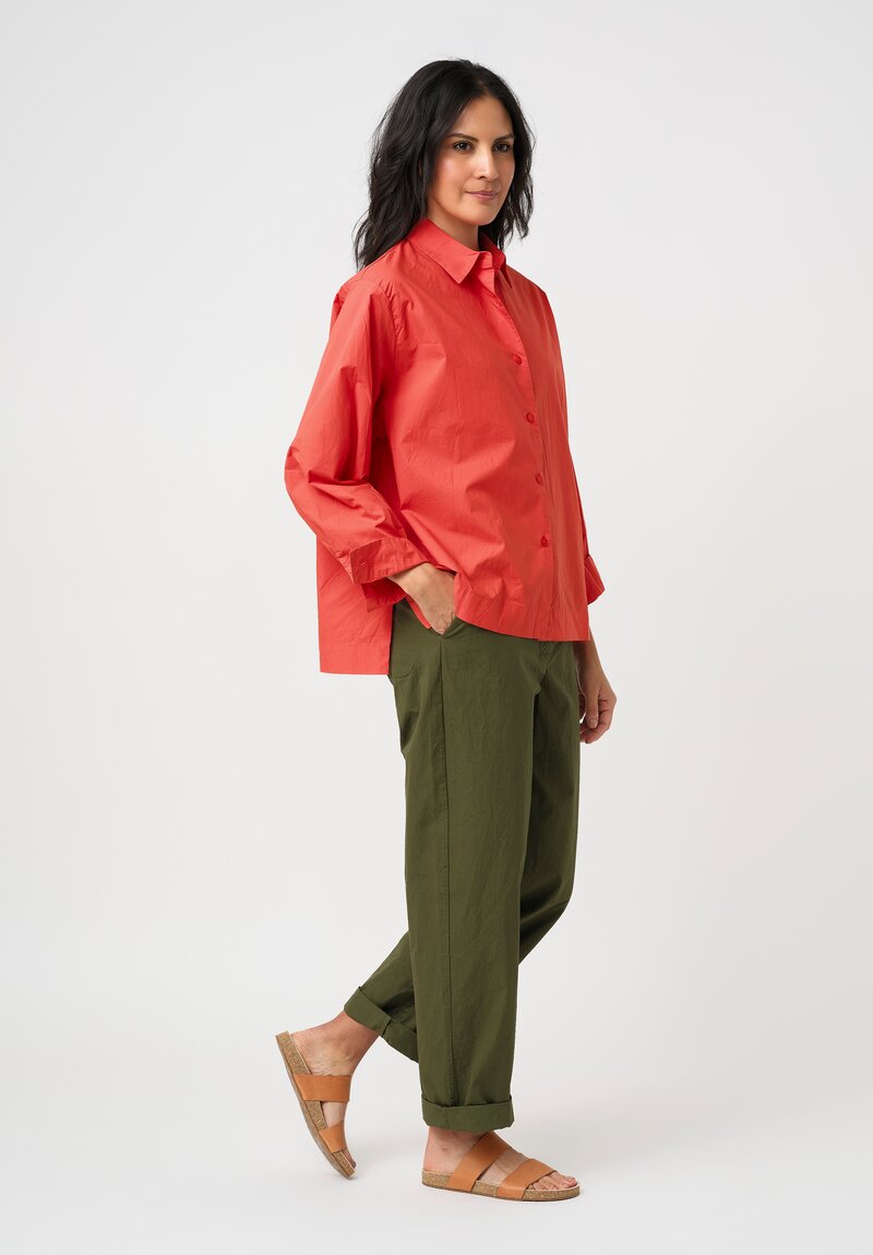 Casey Casey Washed Cotton L Cot Biggy Shirt in Fury Orange