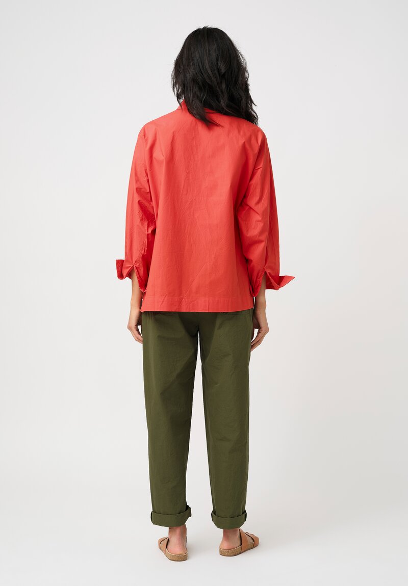 Casey Casey Washed Cotton L Cot Biggy Shirt in Fury Orange
