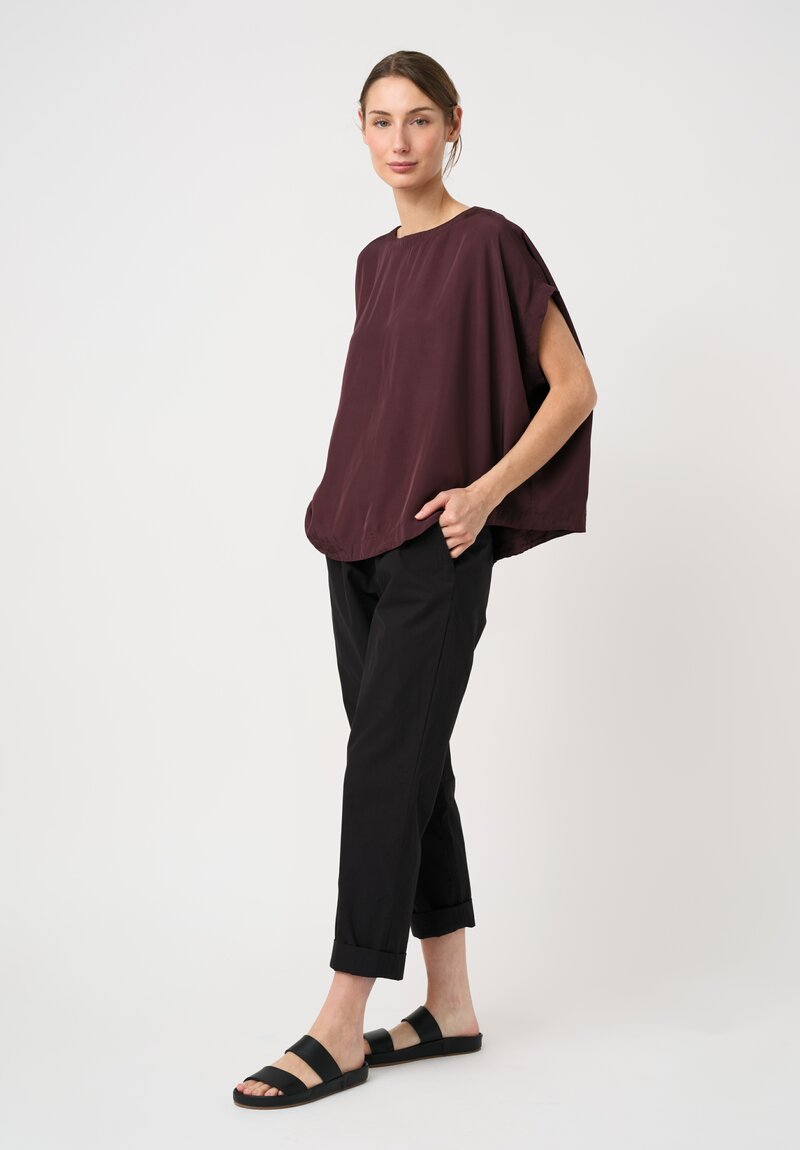 Casey Casey Tulipy Cap Sleeves Francesca Top in Prunella Purple