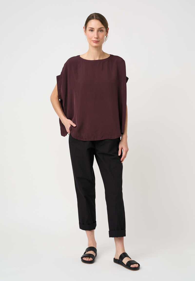 Casey Casey Tulipy Cap Sleeves Francesca Top in Prunella Purple