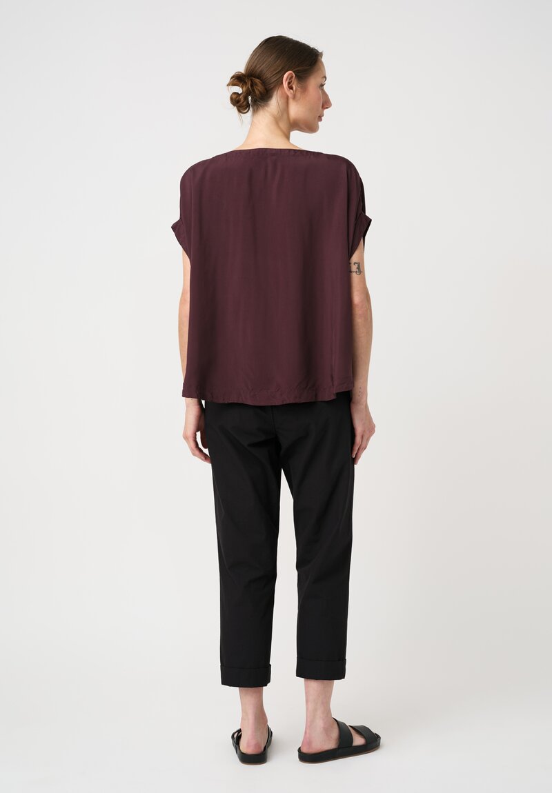 Casey Casey Tulipy Cap Sleeves Francesca Top in Prunella Purple