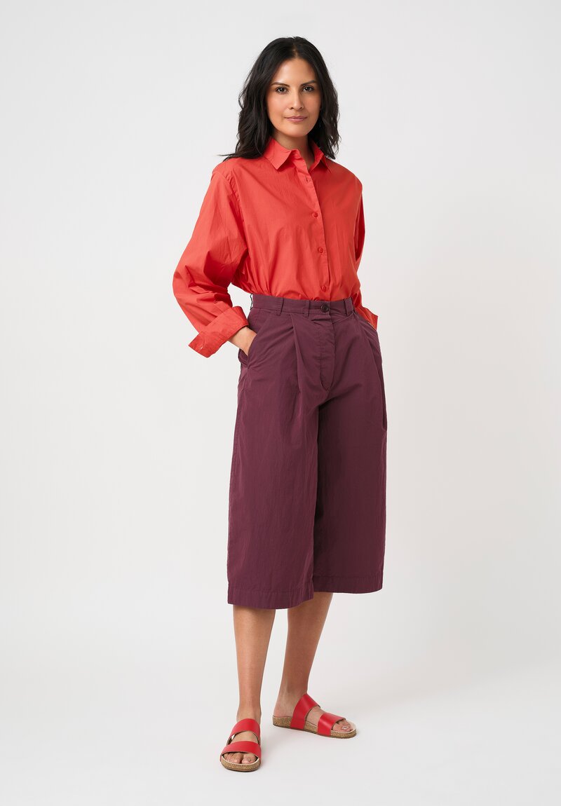 Casey Casey Washed Cotton Taffeta PP Pants in Auburn Purple