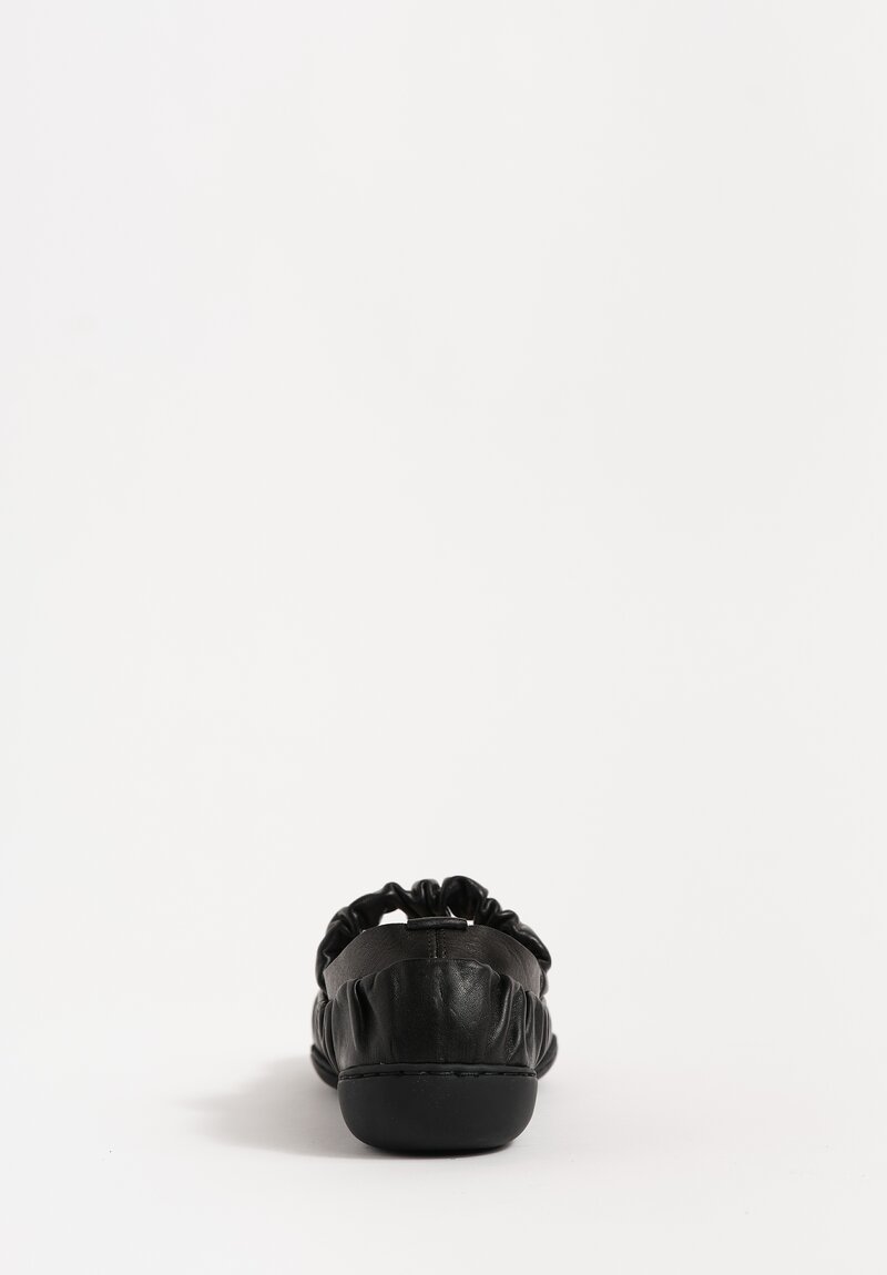 Trippen Waxed Leather Shimmer Mary Jane Ballet Flats
