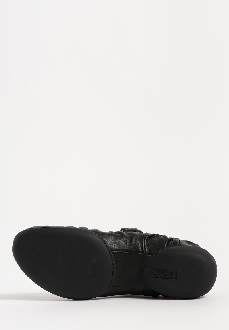 Trippen Waxed Leather Shimmer Mary Jane Ballet Flats
