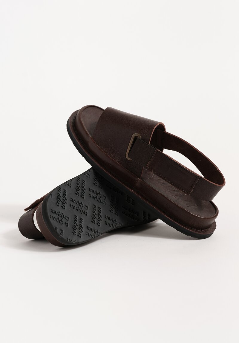 Trippen Waxed Leather Slingback Safeguard Sandals