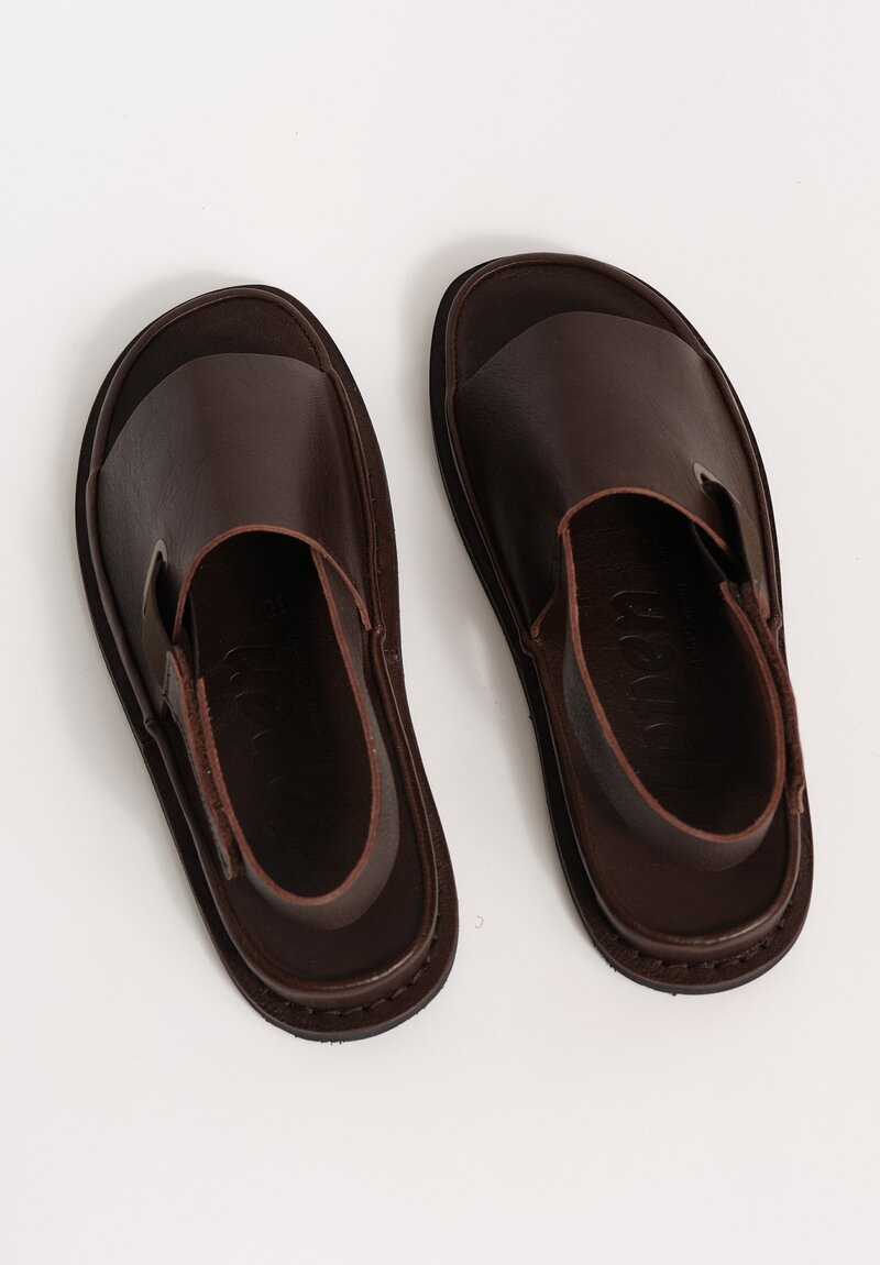Trippen Waxed Leather Slingback Safeguard Sandals