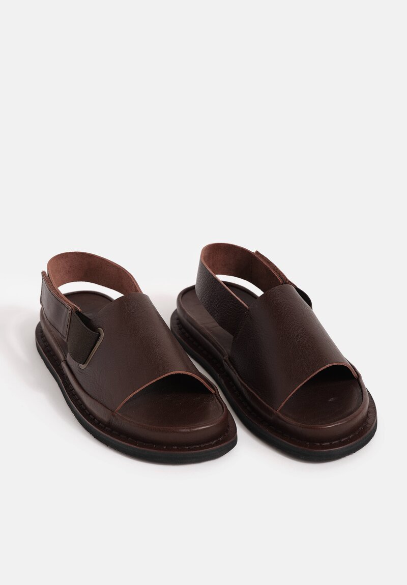 Trippen Waxed Leather Slingback Safeguard Sandals