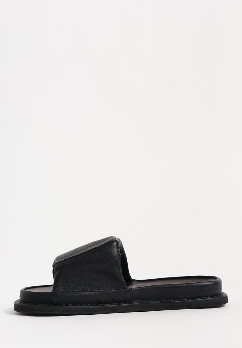 Trippen Waxed Leather Slip On Host Sandals