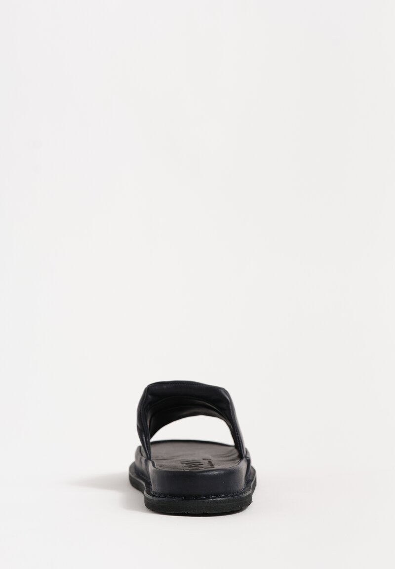 Trippen Waxed Leather Slip On Host Sandals