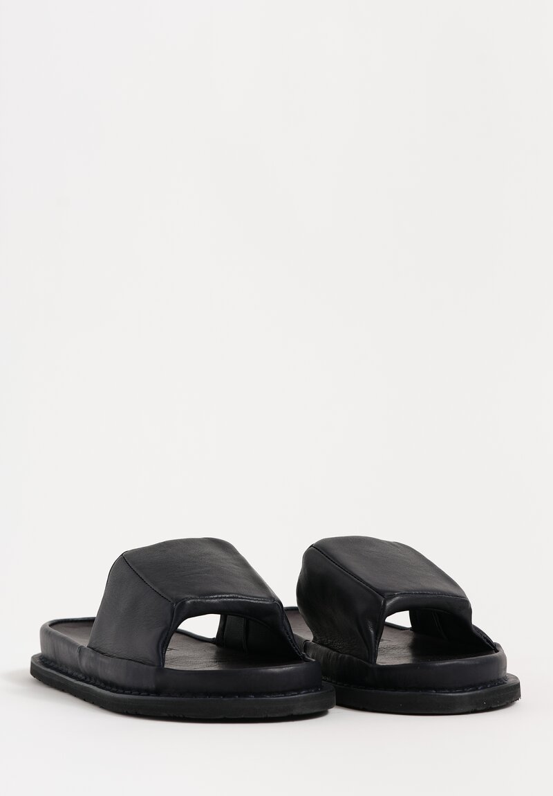 Trippen Waxed Leather Slip On Host Sandals