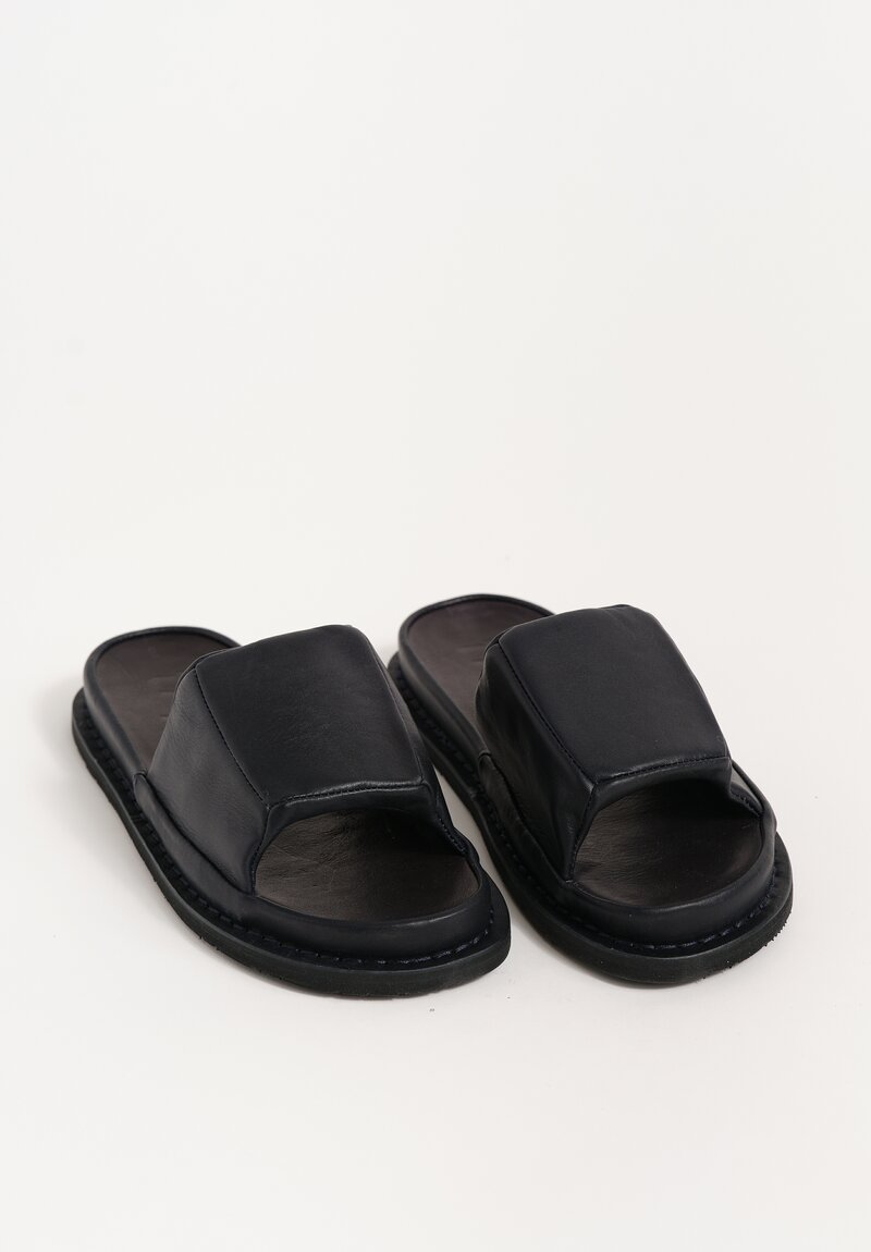 Trippen Waxed Leather Slip On Host Sandals