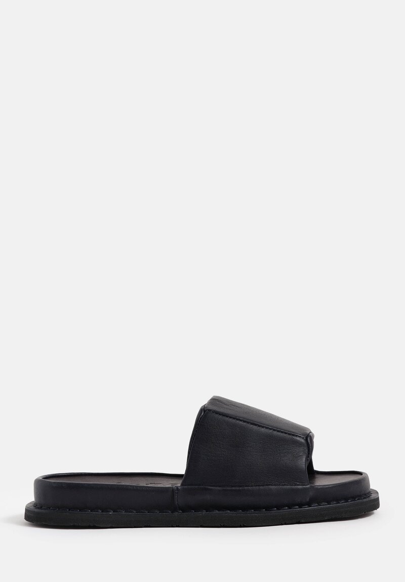 Trippen Waxed Leather Slip On Host Sandals