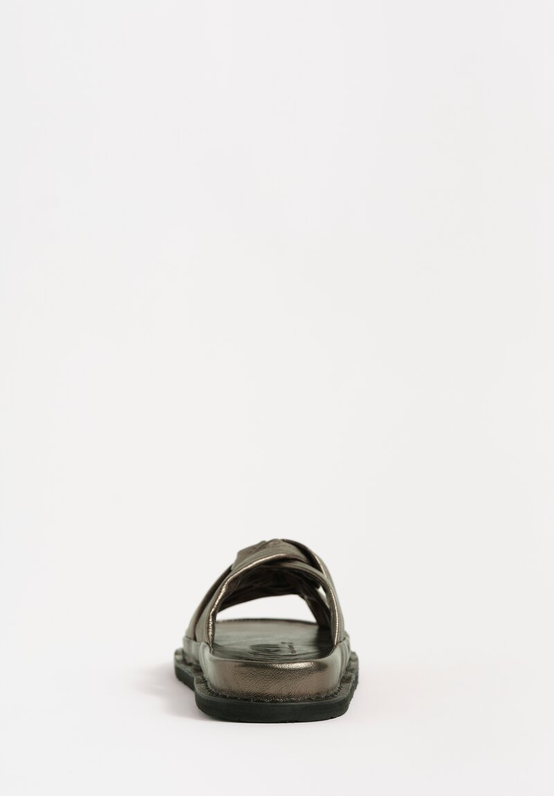 Trippen Metallic Leather Multi Strap Knotty Sandals