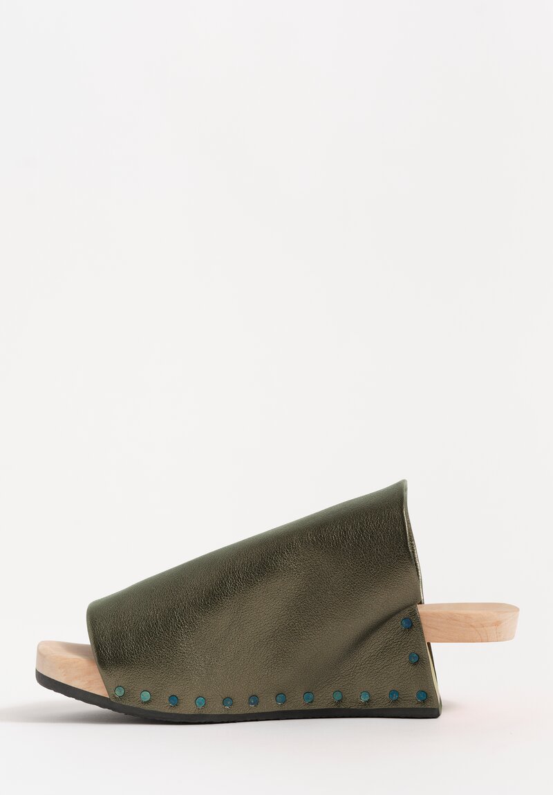 Trippen Metallic Leather Heeled Gush Sandals