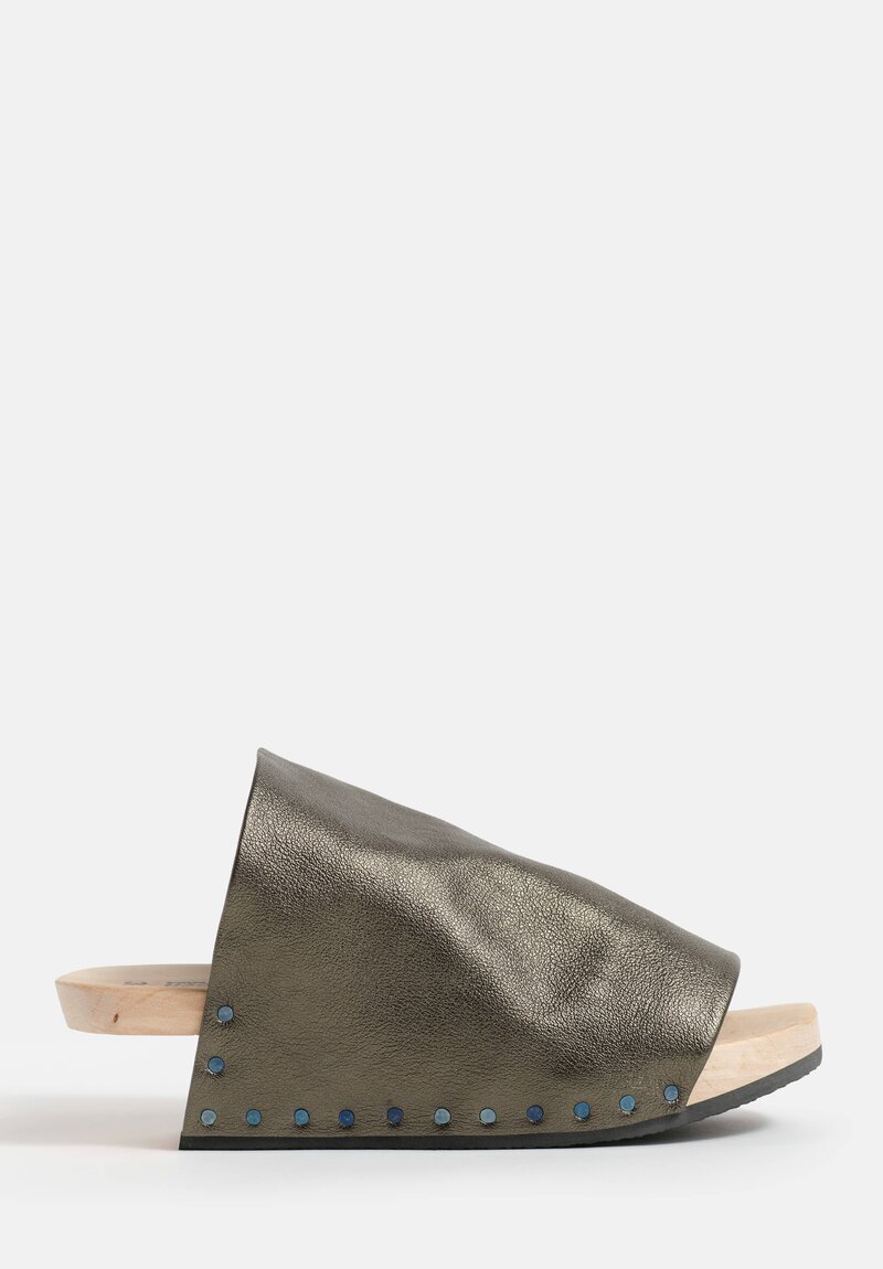Trippen Metallic Leather Heeled Gush Sandals