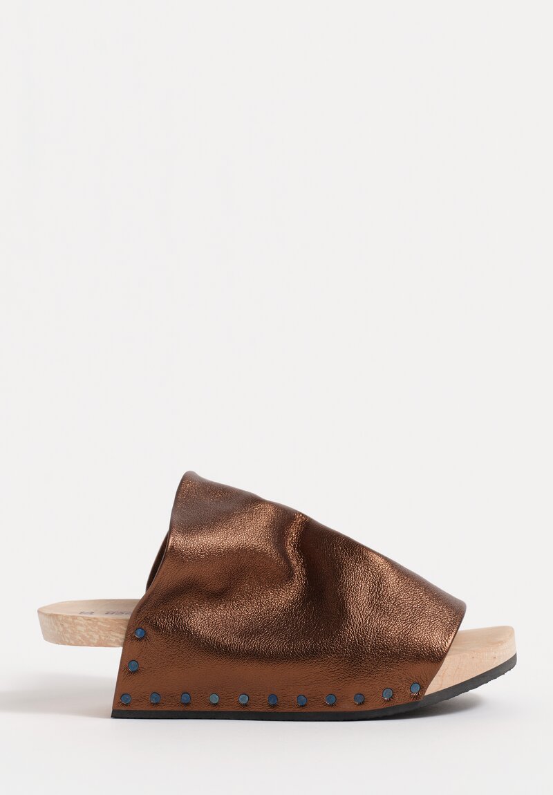 Trippen Metallic Leather Heeled Gush Sandals