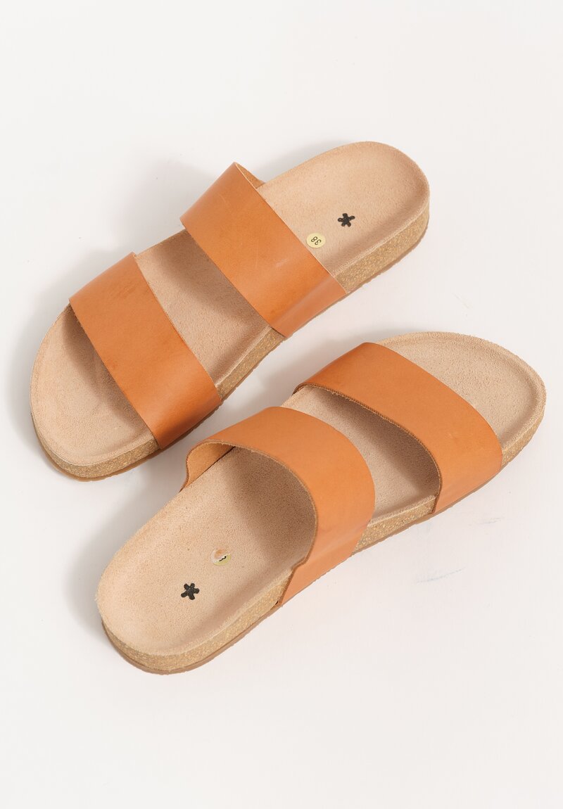 Daniela Gregis Leather Double Fascione Sandals