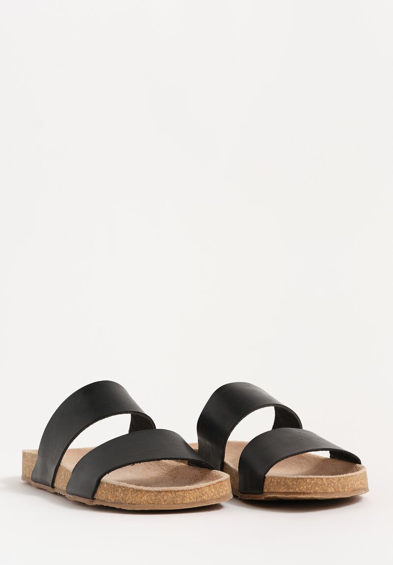 Daniela Gregis Leather Double Fascione Sandals