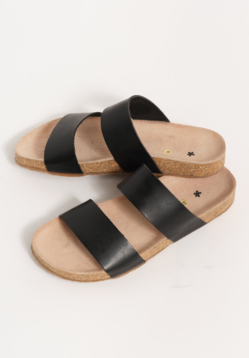 Daniela Gregis Leather Double Fascione Sandals