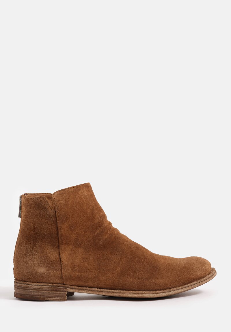 Officine Creative Cachemire Suede Lexikon Zip Up Ankle Boots