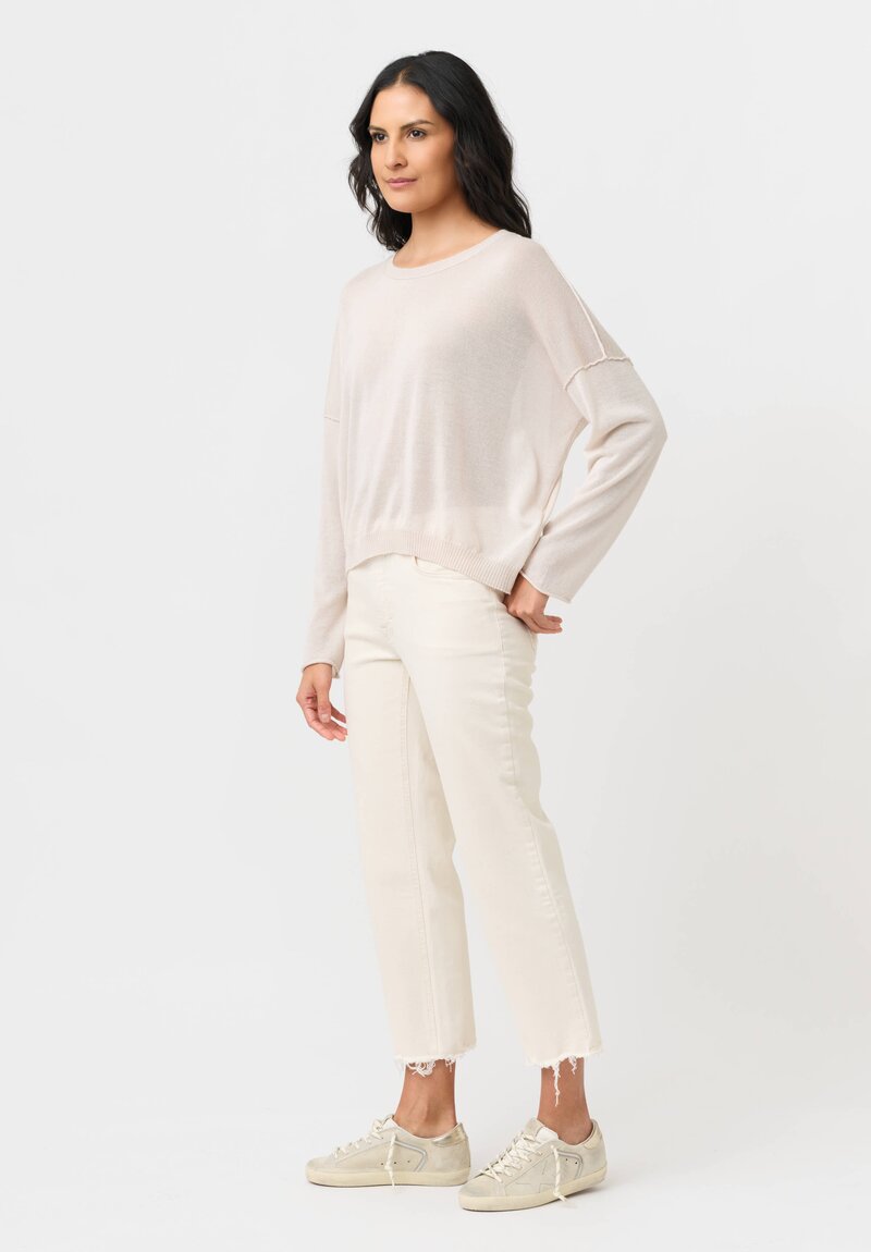 Isabel Benenato Ultra Fine Cashmere Silk Sweater