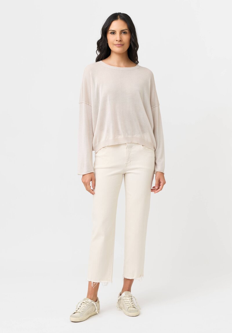 Isabel Benenato Ultra Fine Cashmere Silk Sweater