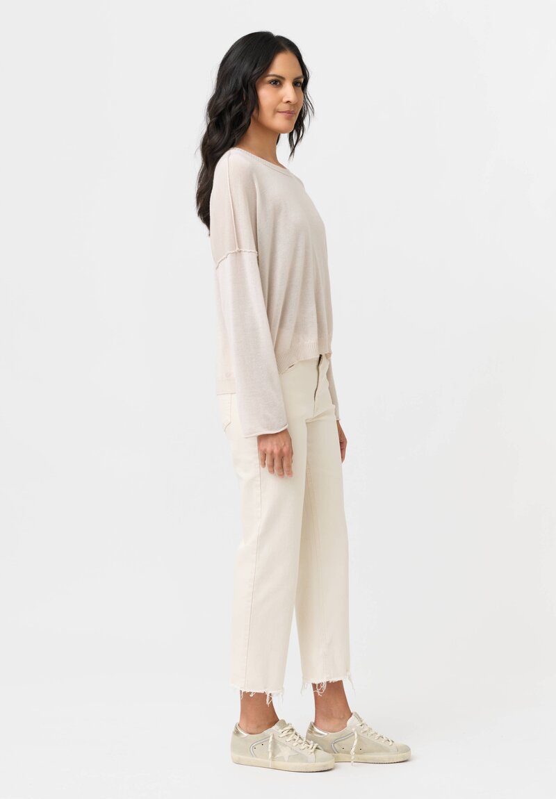 Isabel Benenato Ultra Fine Cashmere Silk Sweater