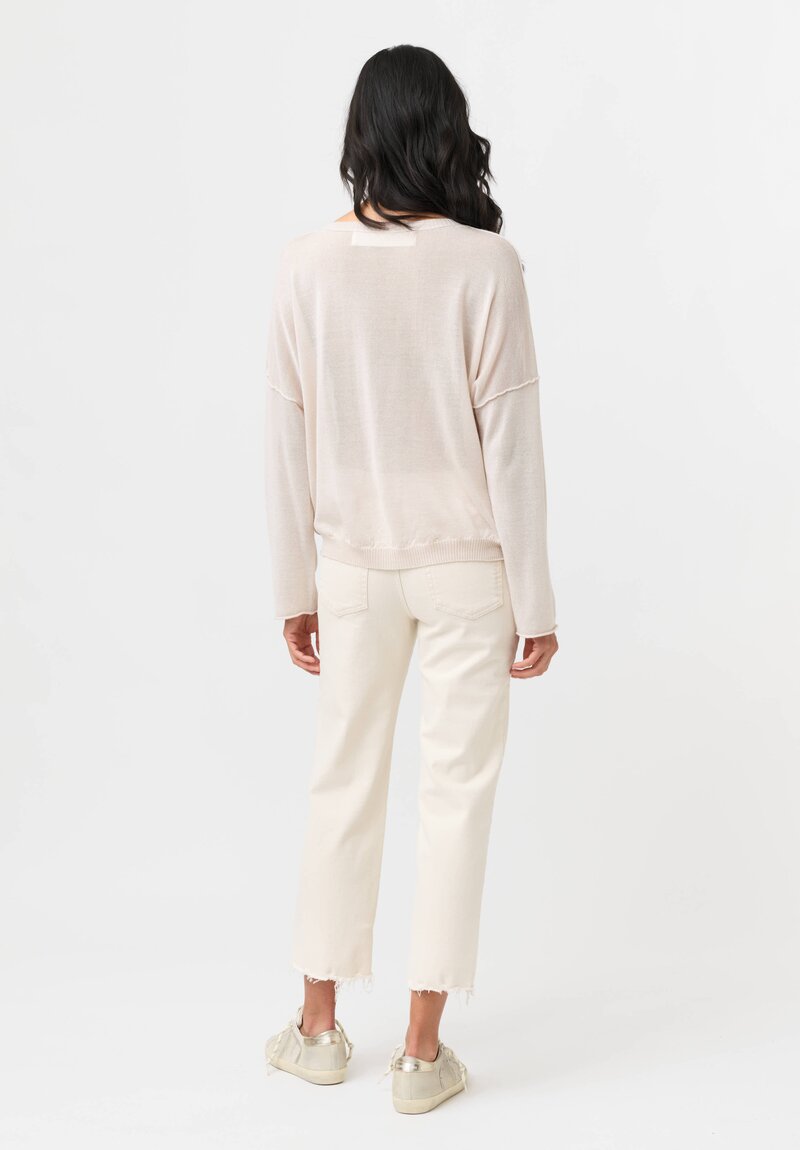 Isabel Benenato Ultra Fine Cashmere Silk Sweater