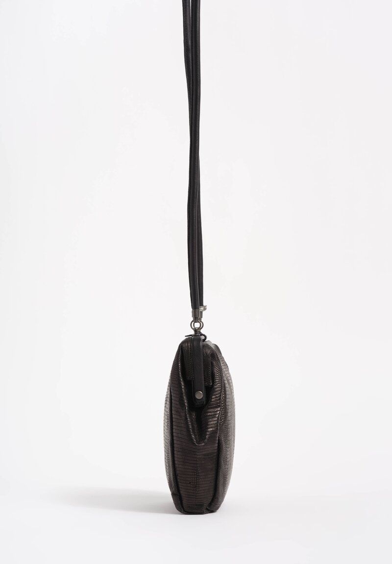 Christian Peau Lizard Leather Tall Frame Shoulder Bag