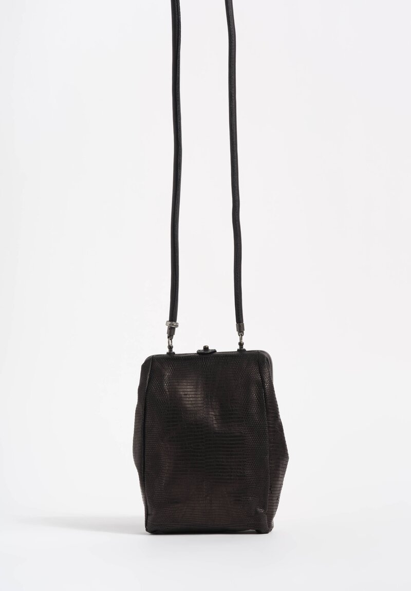 Christian Peau Lizard Leather Tall Frame Shoulder Bag