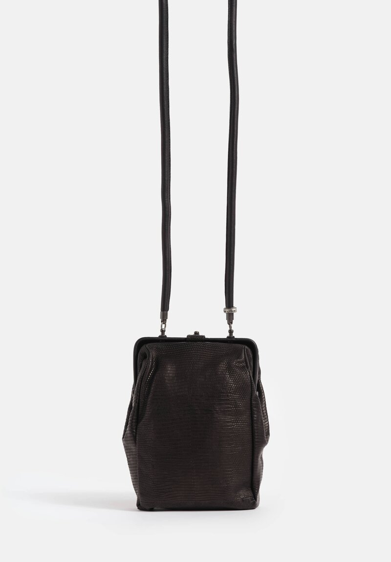 Christian Peau Lizard Leather Tall Frame Shoulder Bag