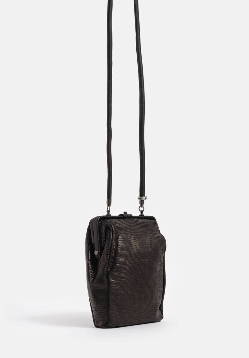 Christian Peau Lizard Leather Tall Frame Shoulder Bag
