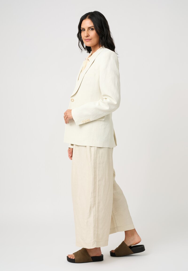 Uma Wang Linen Blend Kiran Blazer in Off-White