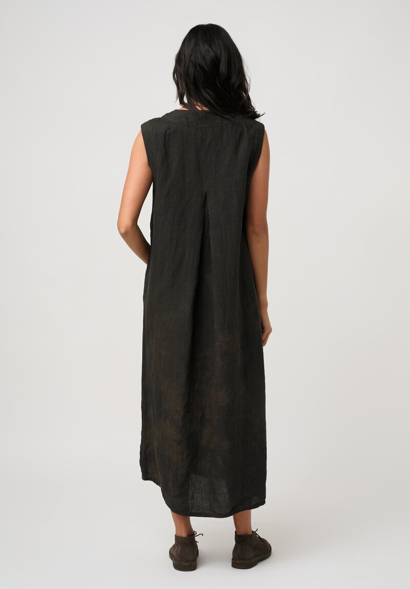 Biek Verstappen Linen Sleeveless Double-Breasted Dress