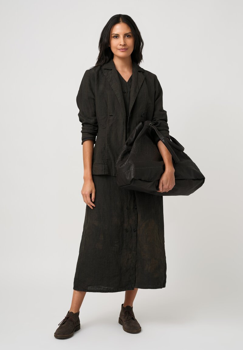 Biek Verstappen Linen Sleeveless Double-Breasted Dress