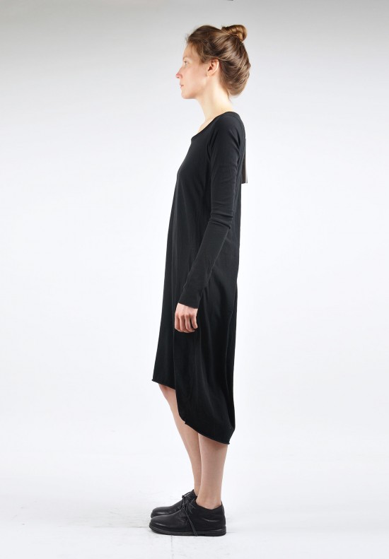 Rundholdz Long Sleeve Knit Dress in Schwarz