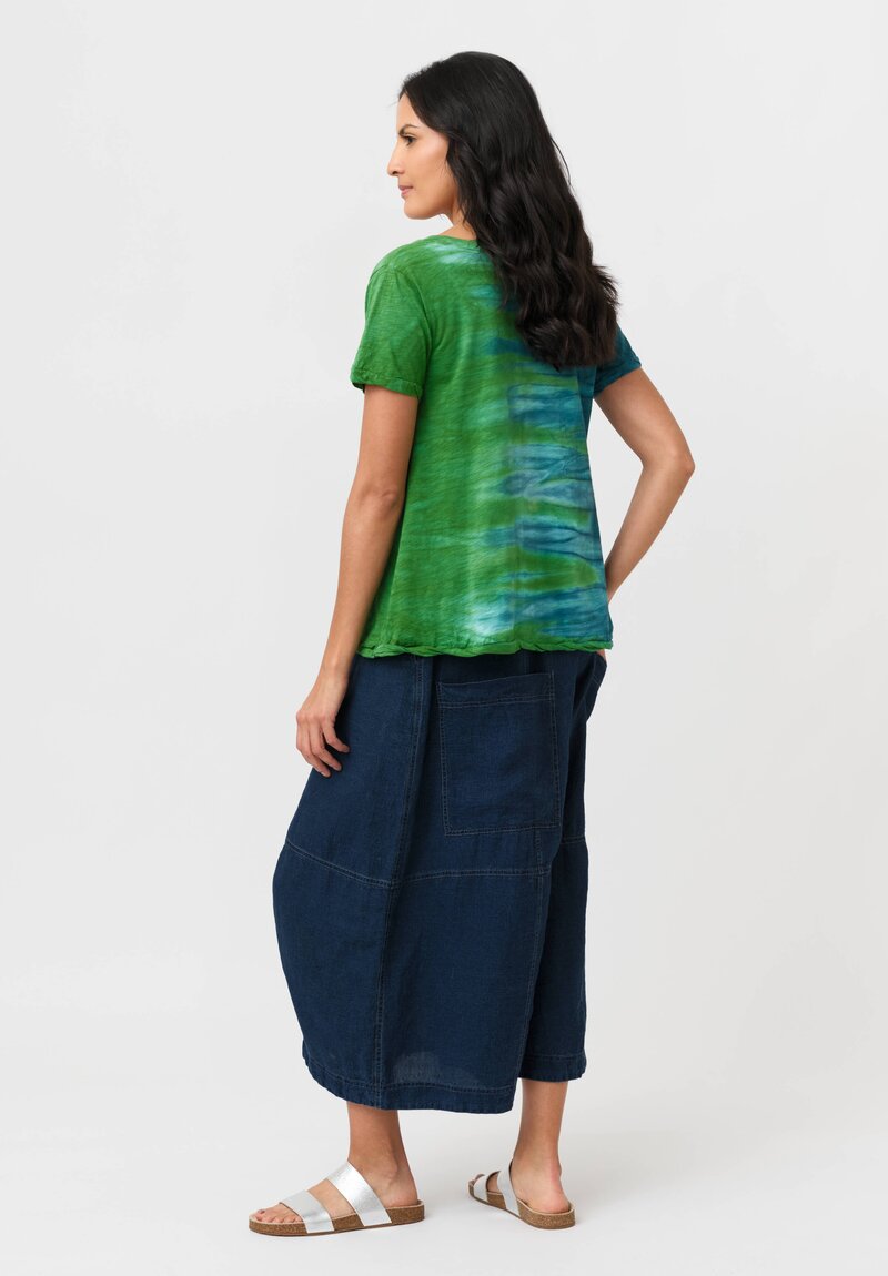 Gilda Midani Cotton Pattern Dyed Short Sleeve Monoprix Tee