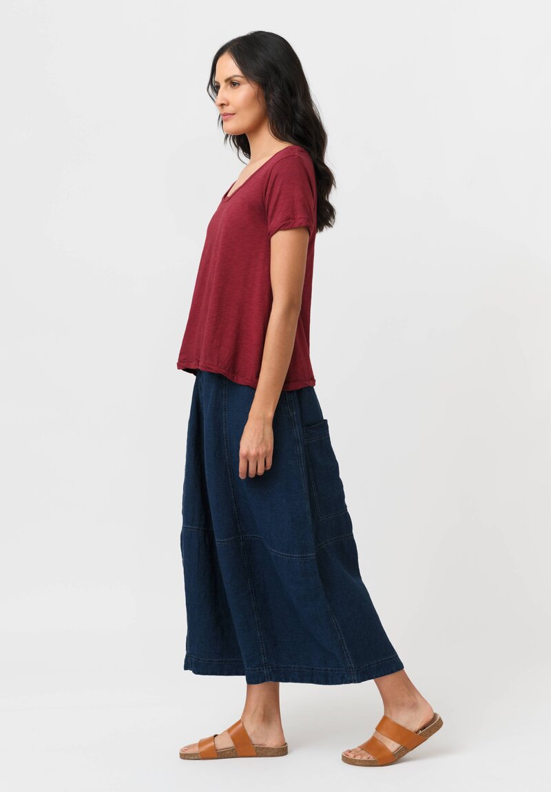 Gilda Midani Cotton Solid Dyed Short Sleeve Monoprix Tee