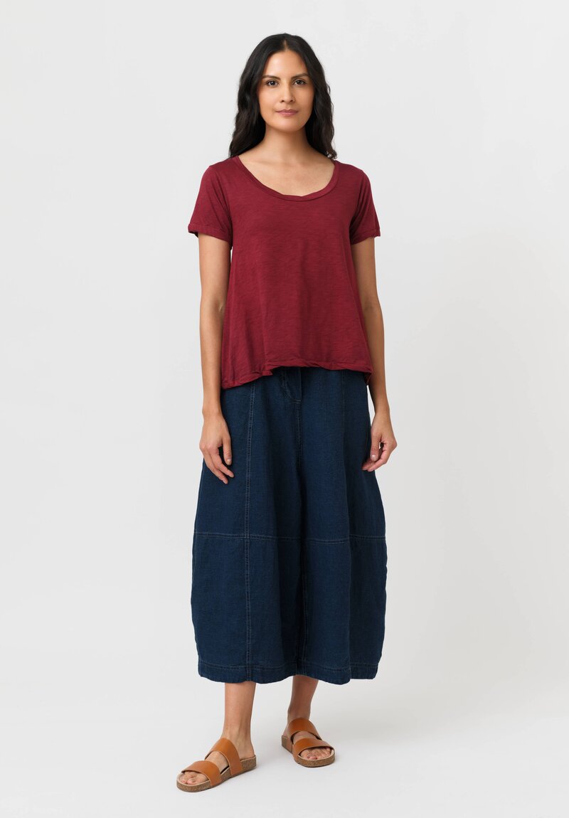 Gilda Midani Cotton Solid Dyed Short Sleeve Monoprix Tee