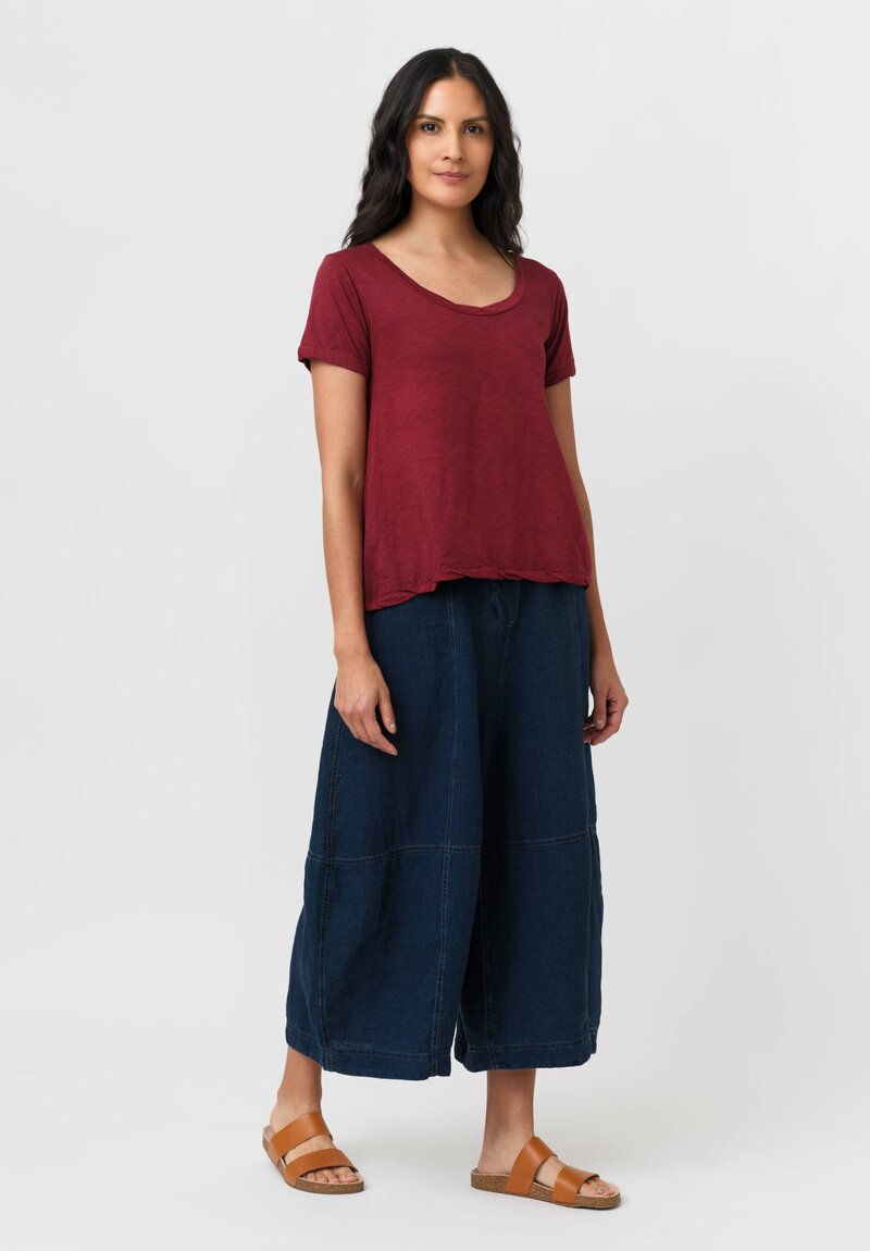 Gilda Midani Cotton Solid Dyed Short Sleeve Monoprix Tee