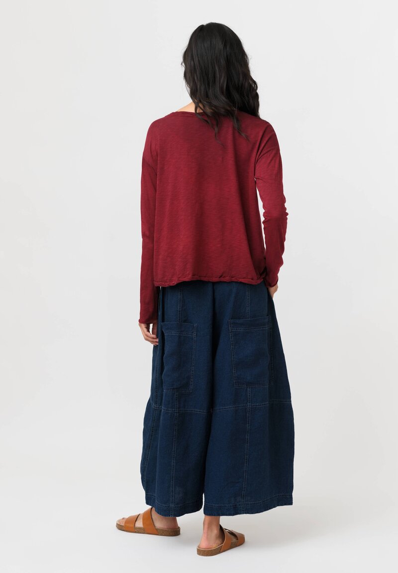 Gilda Midani Cotton Solid Dyed V-Neck Trap Top